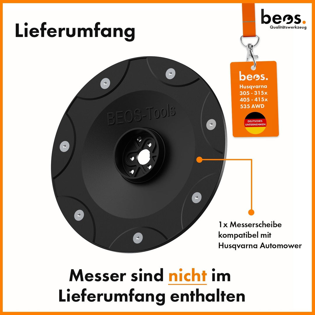 BEOS® Premium Mähroboter Tuning - Drehscheibe kompatible mit Husqvarna Automower 305 | 310 | 315x |