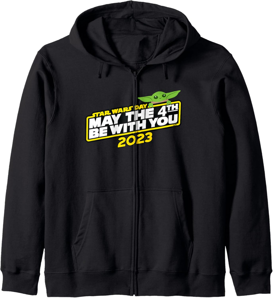 Star Wars Day May the 4th Be With You 2023 Logo Grogu Kapuzenjacke