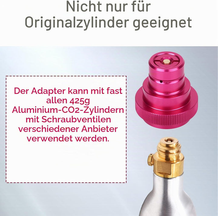 Verbesserter CO2 Schnelladapter, Kompatibel mit DUO/Terra/Art Zubehör zum Nachfüllen von Soda Maker