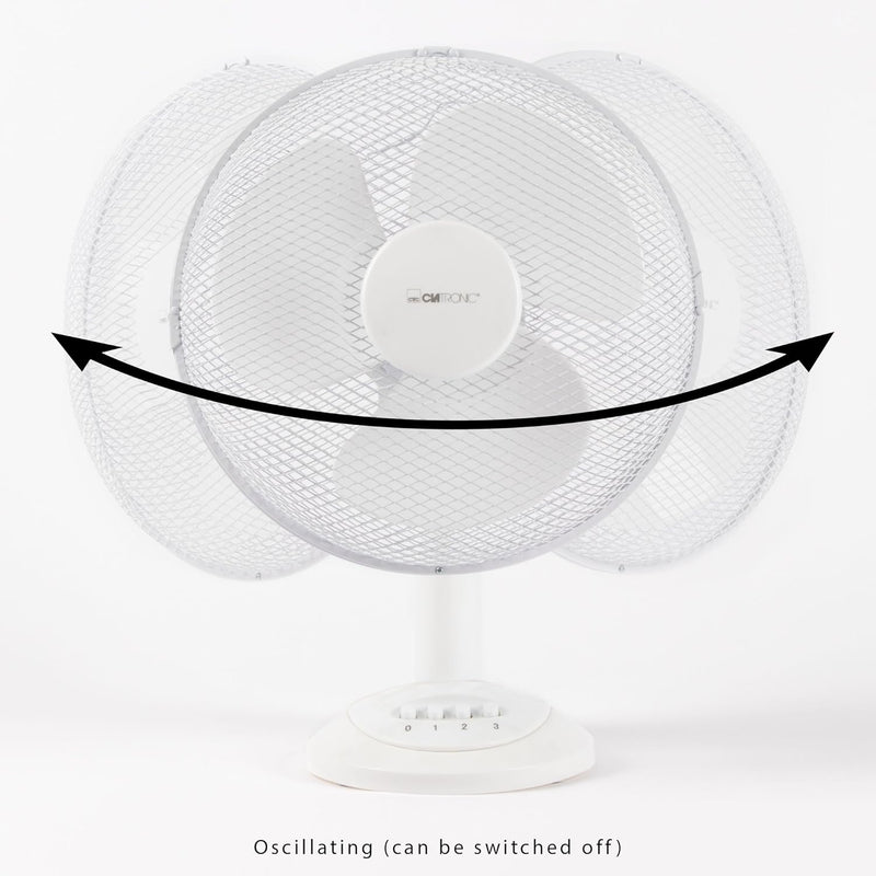 Clatronic Ventilator für Tisch/Tischventilator VL 3602; Mini-Fan für Schlafzimmer, Büro, Wohnmobil;