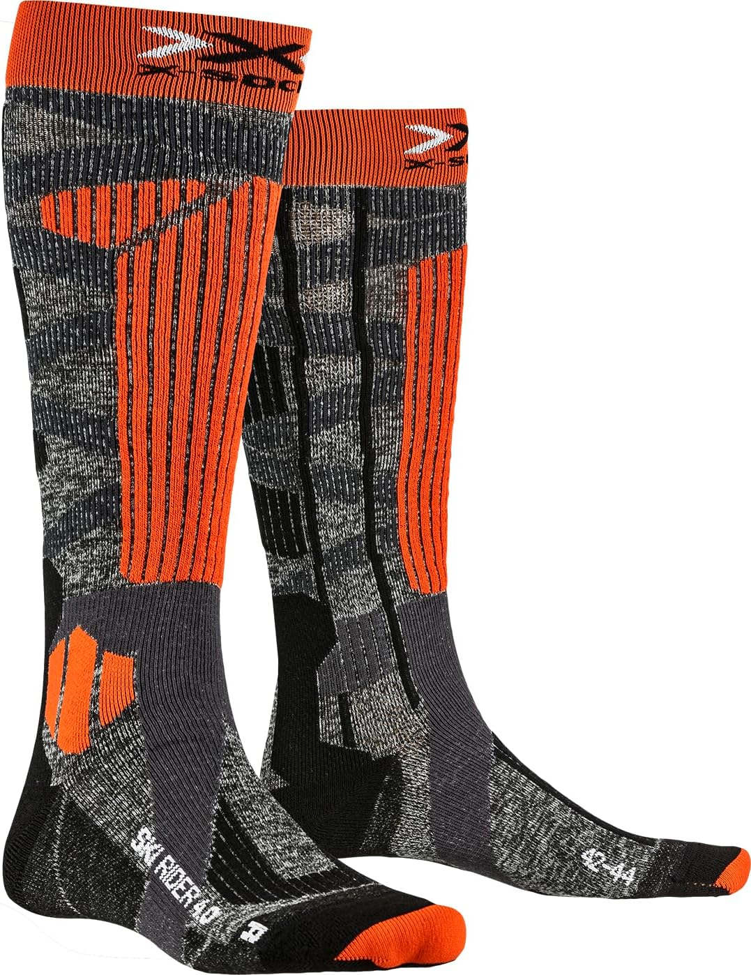 X-Bionic Unisex Ski Rider 4.0 Socks 42 stone grey melange/x, 42 stone grey melange/x