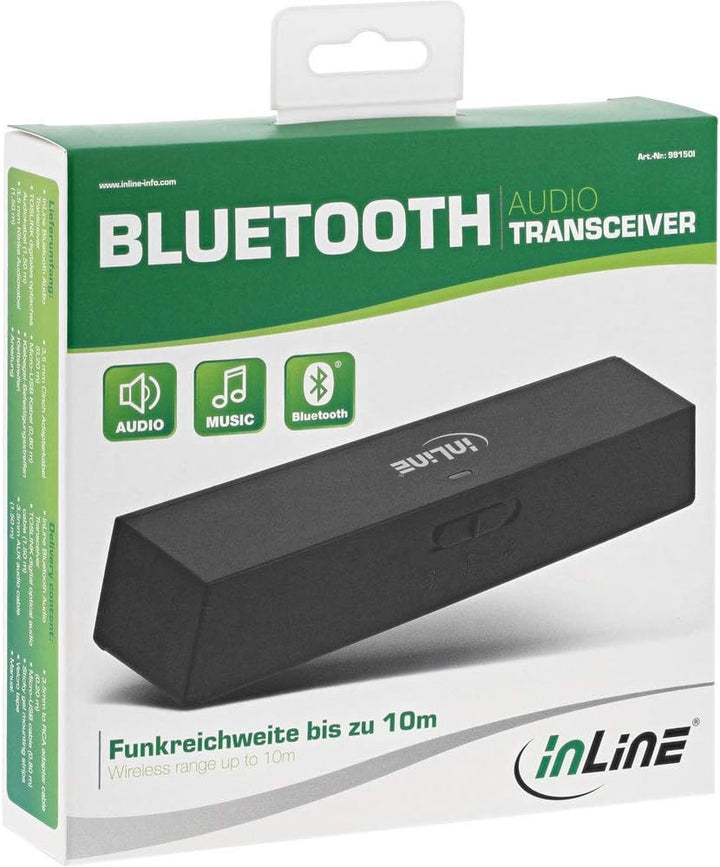 InLine® Bluetooth Audio Transceiver, Sender/Empfänger, BT 5.0, aptX LL, Klinke + Toslink 99151I