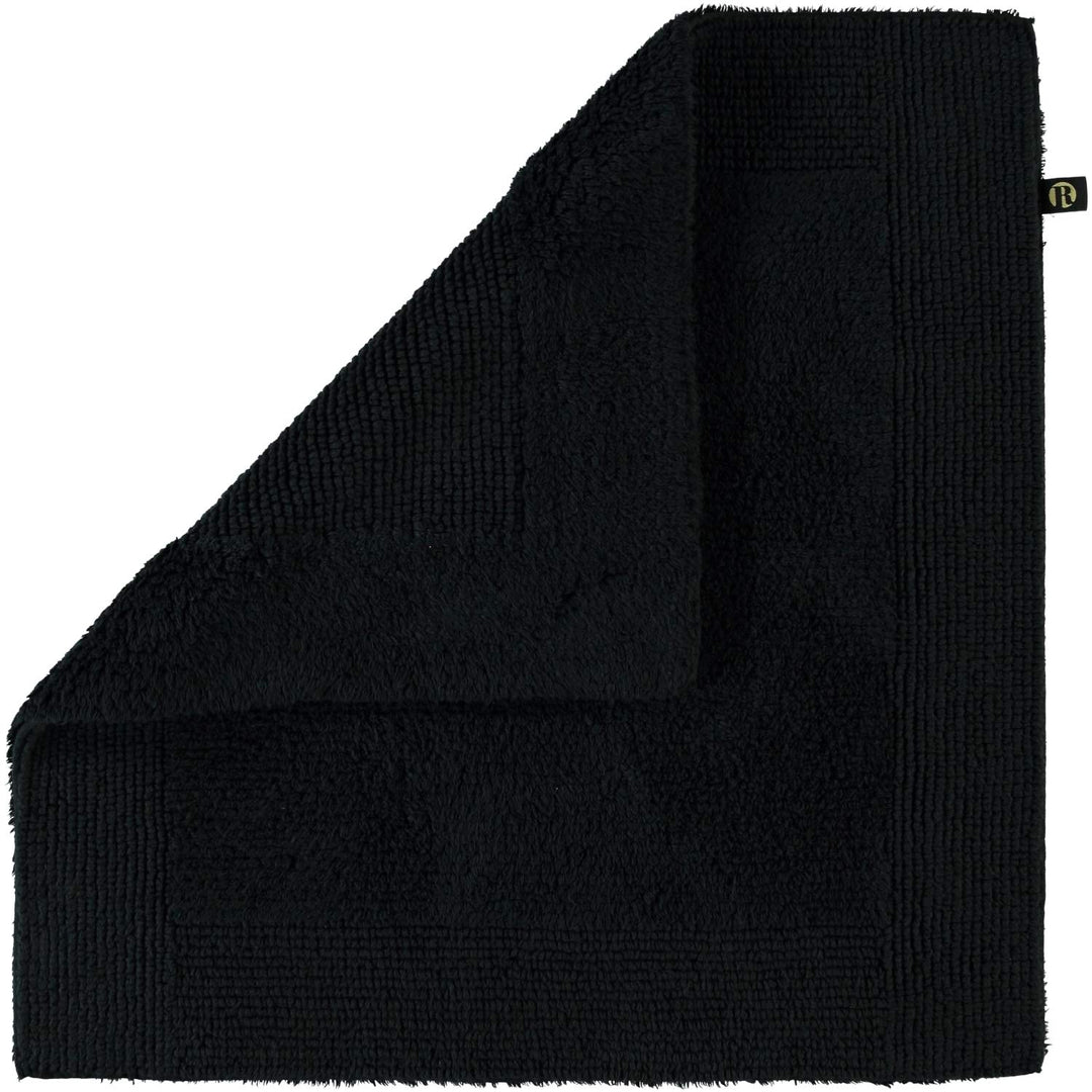 RHOMTUFT Prestige Badvorleger, 100% Baumwolle, 15 Schwarz, 60 x 60 cm, WC-Vorleger ohne Passform 60
