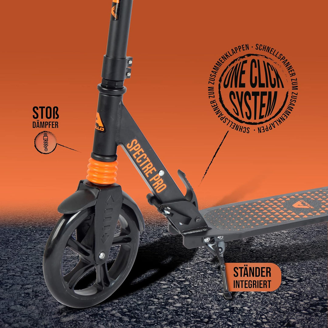 Apollo 200mm Wheel City Scooter - Spectre Pro | Luxus Cityroller mit Doppel Federung, | City-Roller