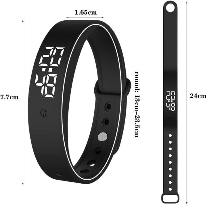 DASIAUTOEM Vibrationswecker Armband, Vibrationsalarm Erinnerung Uhr, Armband Wecker Vibration mit Ti