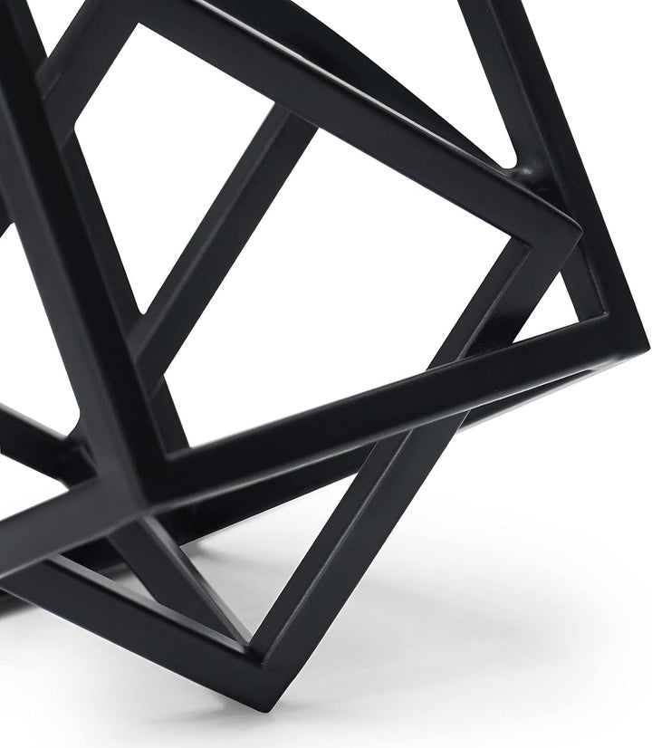 Aoneky Würfel Geometrische Eiserne Statue - Moderner Skulptur für Schlafzimmer, Salon,Haus, Bücherre