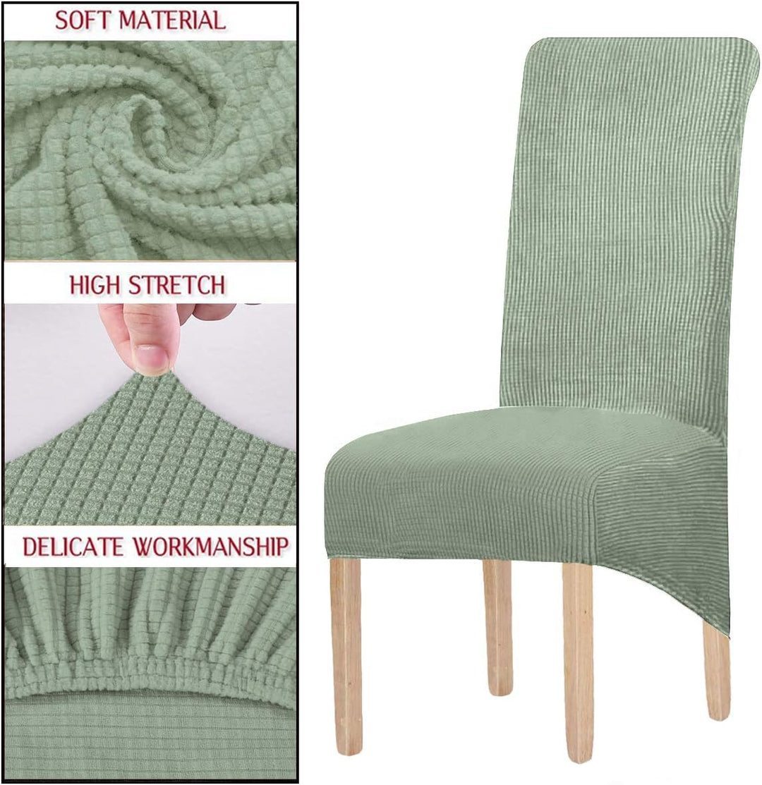LANSHENG Stretch XL Stuhlhussen für Esszimmerstühle 2/4/6 Pcs Stuhl Schutzbezug, elastische Stuhl Pr