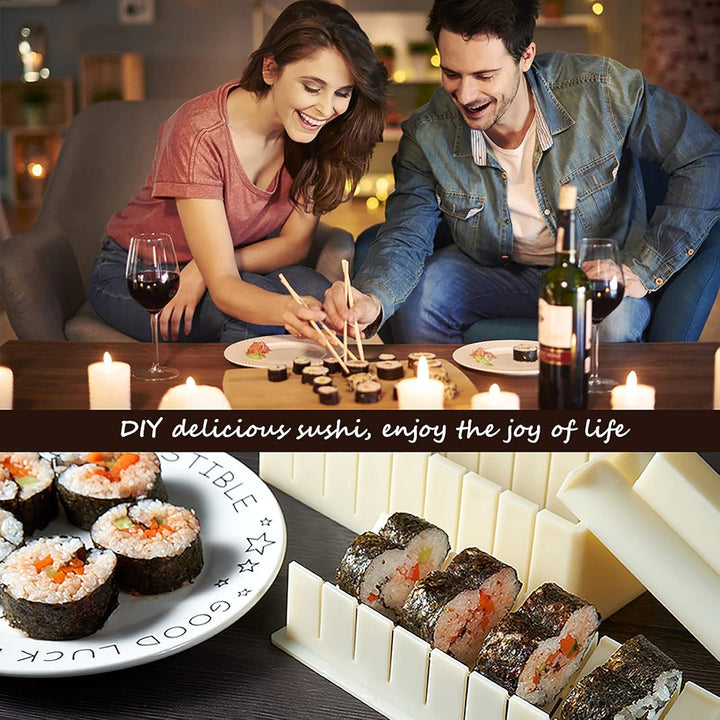 SKYSER Sushi Maker set, 12 Artikel Sushi Maker Kit für Anfänger zum selber machen, Kann als Sushi Te