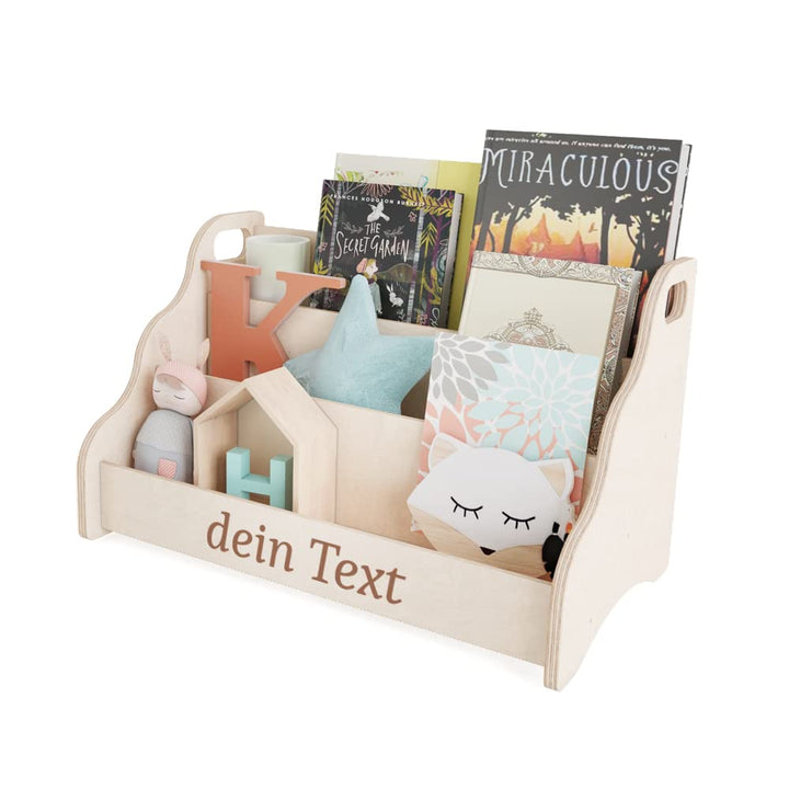 MAMOI® Personalisiertes Bücherregal, Bücherkiste fürs Zimmer, Bücherregal, Wandregal, Buchregal aus