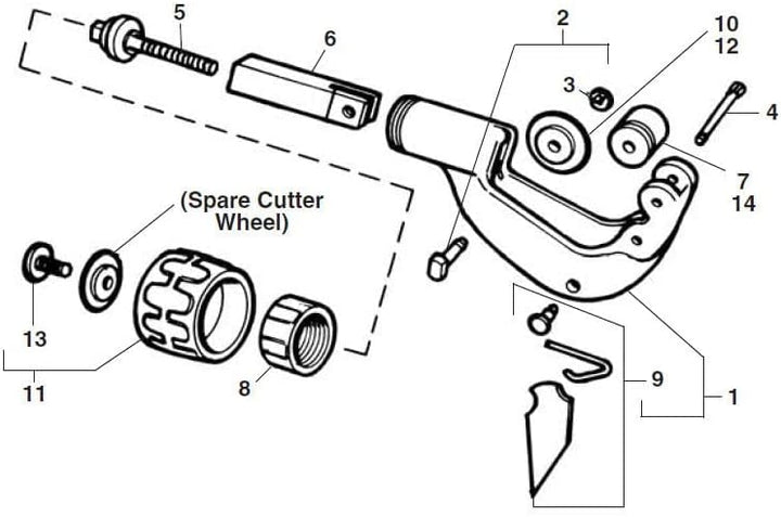 RIDGID 66737 Modell 150L Rohrabschneider mit geschlossener Spindelführung, Rohrabschneider von 6 mm
