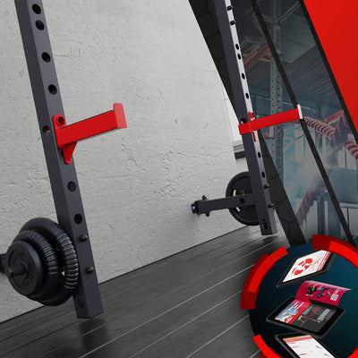 K-Sport: Wandrack – Squat Rack mit Klimmzugstange zur Wandmontage bis 225 kg belastbar I Kniebeugest