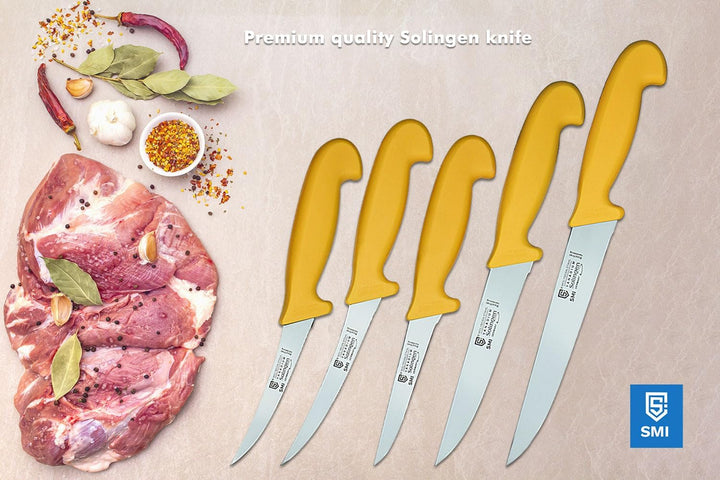 SMI- Solingen Metzgermesser 5-teilig Aus Edelstahl Rostfrei Schlachtermesser