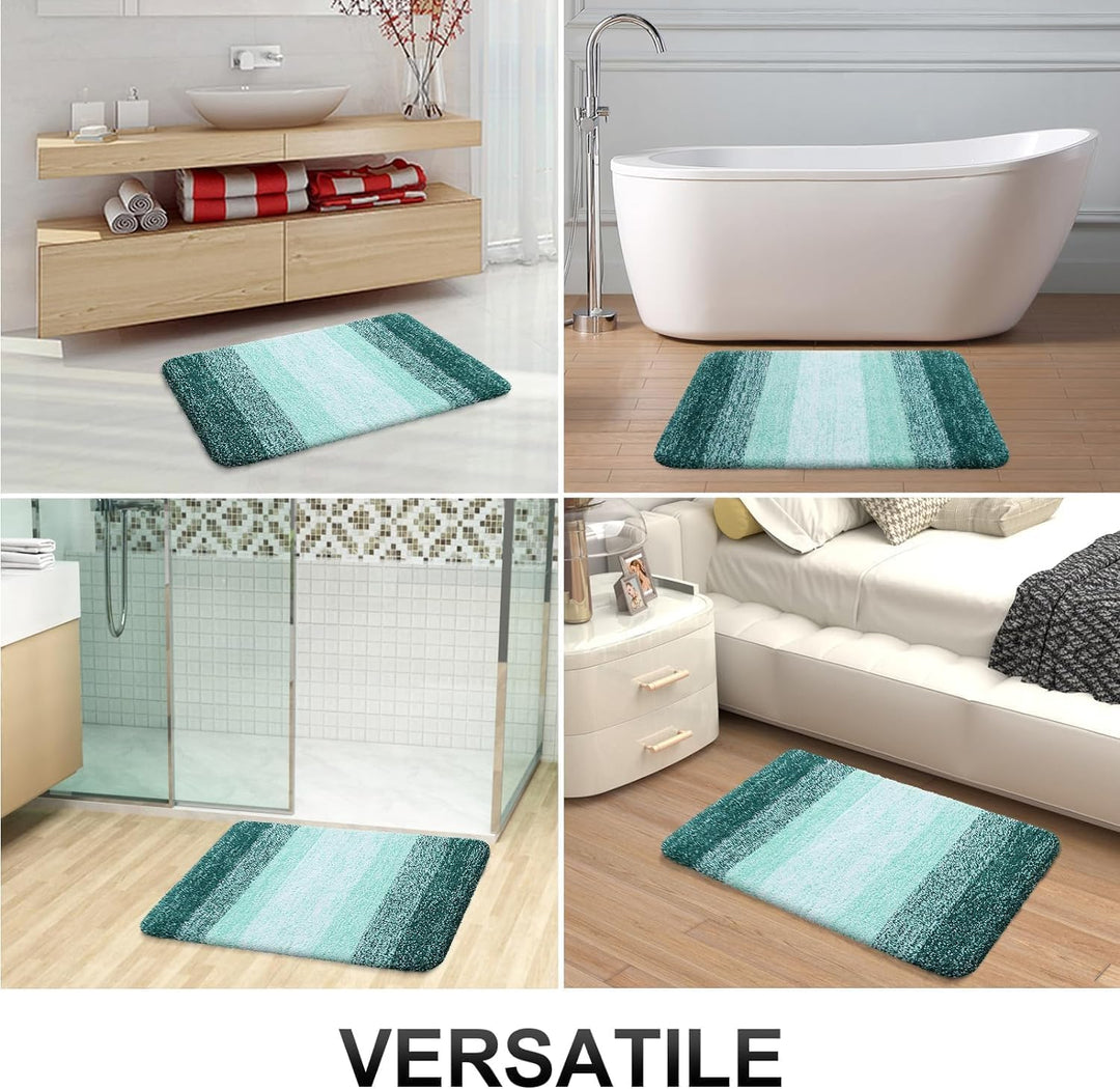 Homaxy Weich Badezimmerteppich 51x76 cm, rutschfest waschbar Badematte Flauschige Hochflor Badteppic