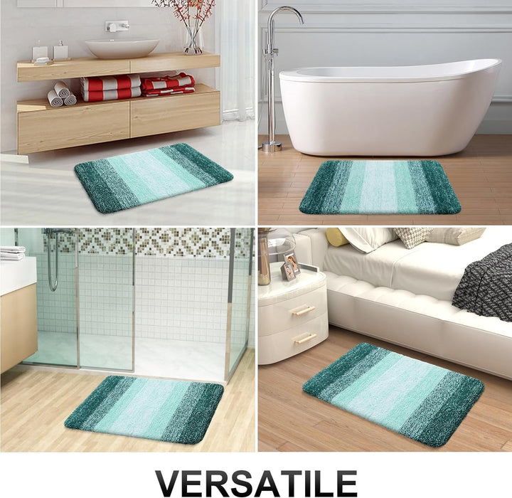 Homaxy Weich Badezimmerteppich 51x76 cm, rutschfest waschbar Badematte Flauschige Hochflor Badteppic