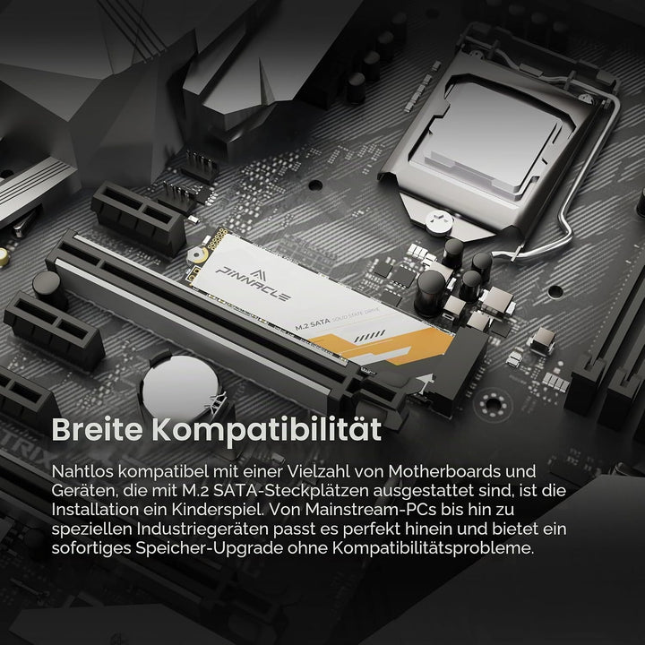 Timetec 512 GB SSD 3D NAND QLC SATA III 6 Gb/s M.2 2280 NGFF Lesegeschwindigkeit bis zu 520 MB/s SLC