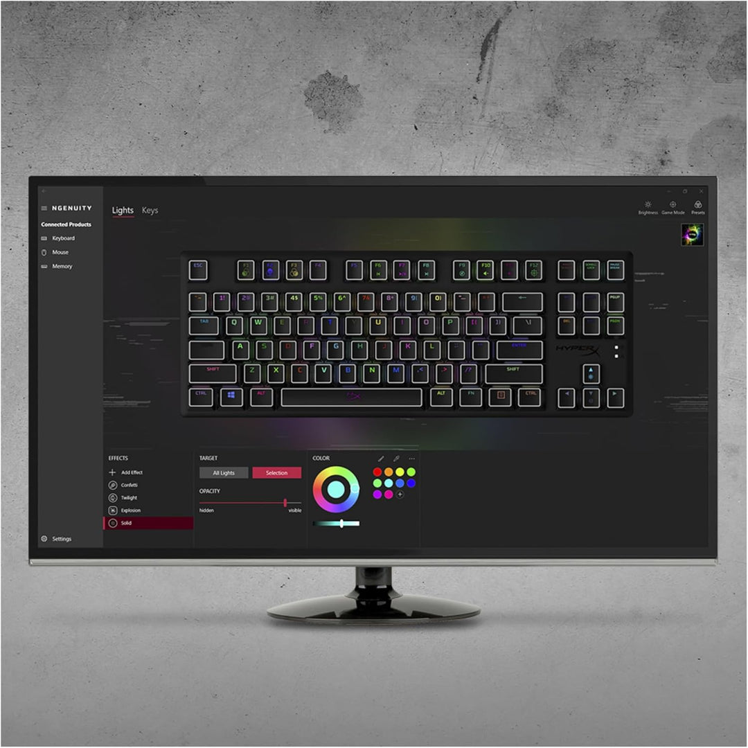 HyperX , USB-A, Alloy Origins Core – RGB Mechanische Gaming Tastatur, Tenkeyless, HyperX Red switche