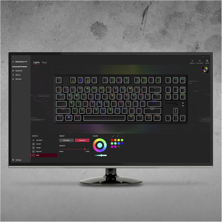 HyperX , USB-A, Alloy Origins Core – RGB Mechanische Gaming Tastatur, Tenkeyless, HyperX Red switche