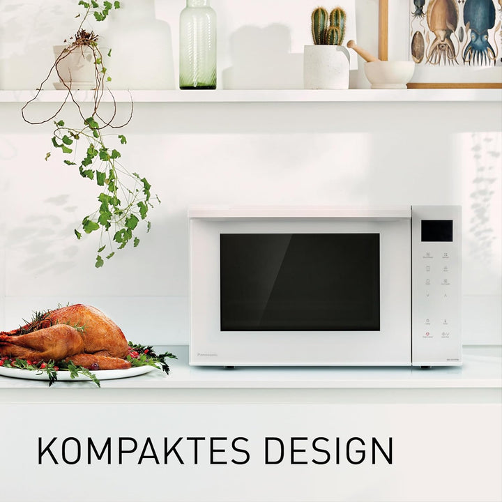 Panasonic NN-DF37PWEPG Kombi-Mikrowelle & Grill, 1000 W, 23 l, Inverter-Tech, Eco Kombi Modus, Flach
