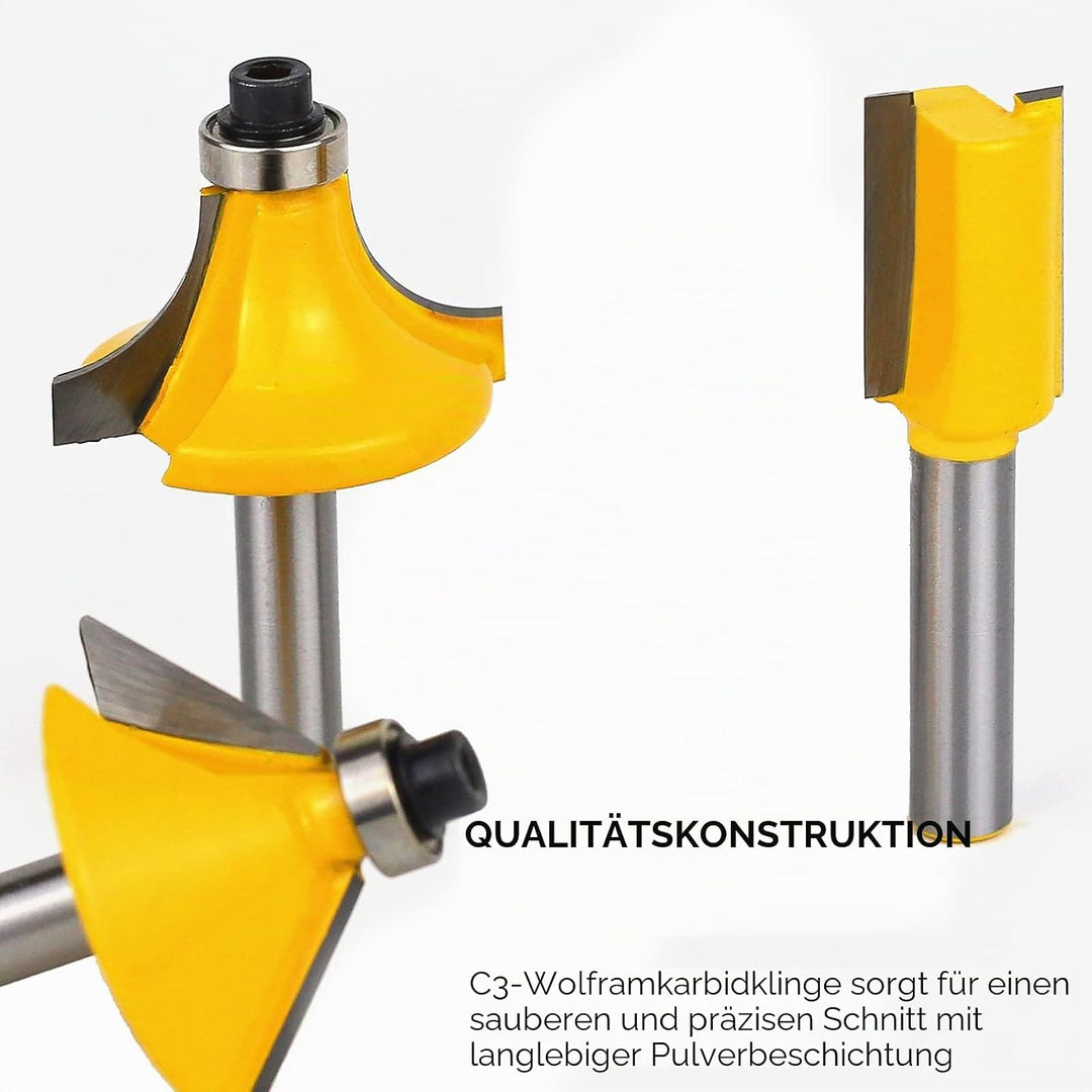 Oberfräsen-Bits-Set 1/4 Zoll Schaft – BAIDETS 35 Stück 1/4 Zoll Fräser-Bits für professionelle Tisch