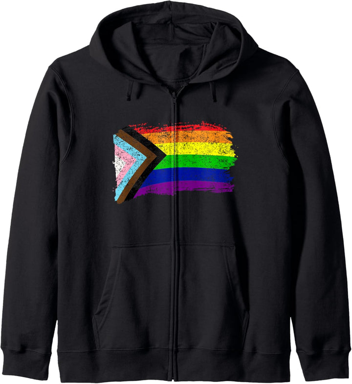 Inklusive Fortschrittsstolz Gay Pride LGBTQ Regenbogenfahne Kapuzenjacke