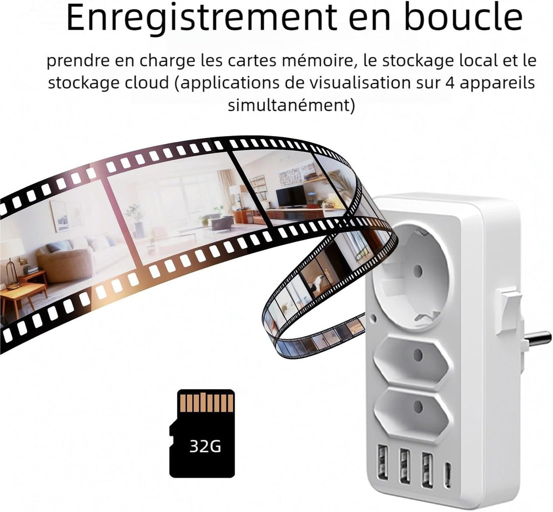 Kamera mit 4K-UHD-Stecker, multifunktionaler Monitor für Tiere mit Weitwinkelsicht 100 °, europäisch