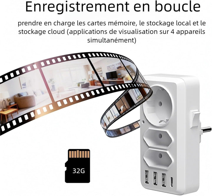 Kamera mit 4K-UHD-Stecker, multifunktionaler Monitor für Tiere mit Weitwinkelsicht 100 °, europäisch