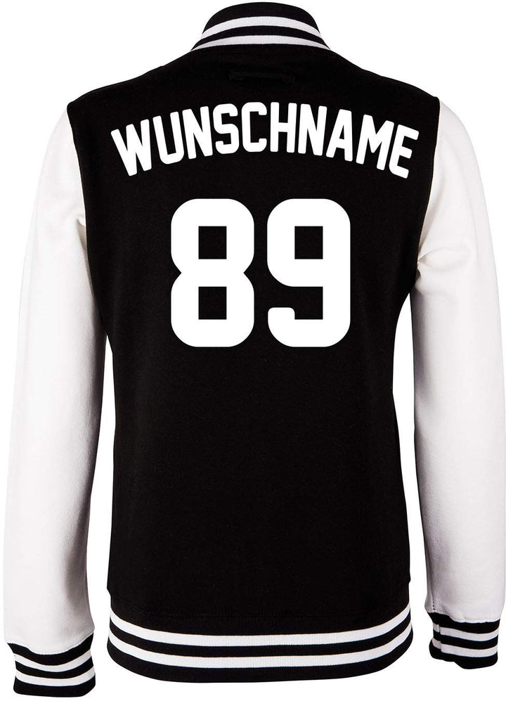 EZYshirt® Damen Herren Kinder College Jacke Athletic mit Wunschnamen und Wunschnummer | Baseball Jac