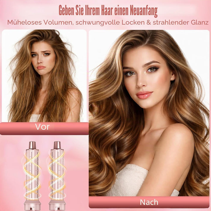 5 in 1 Warmluftbürste, Hairstyler Föhnbürste Volumen Lockenstab | Rundbürstenföhn, Warmluftbürste &amp;