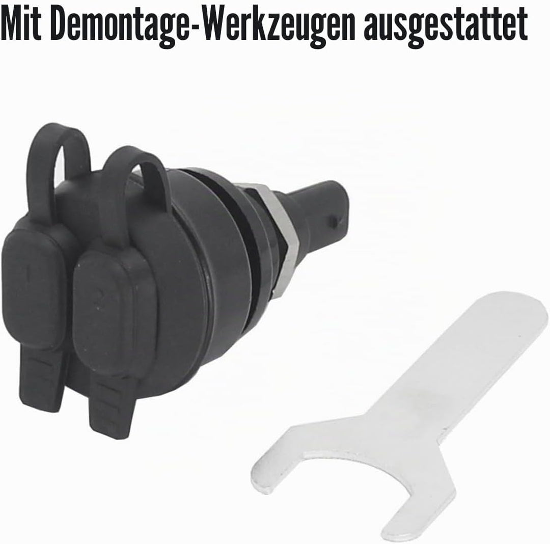 5 V USB-Ladegerät für Motorrad, Netzadapter mit zwei Anschlüssen für BMW R1200GS R1250GS R1250RT R12