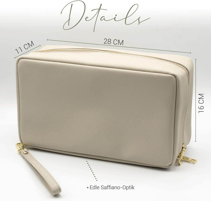 Little ELLA Wickelclutch, Wickeltasche, Windelorganizer mit vielen verschiedenen Fächern (grau), Gra