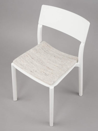 myfelt Flache Filz-Sitzauflage/Stuhlauflage - Béla - quadratisch, 36x36 cm, Beige Beige Meliert, Bei