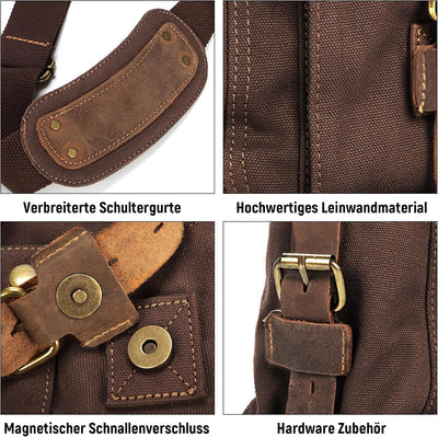 VARLIVOO Umhängetasche für Herren Schultertaschen 14" Zoll Laptoptaschen Messenger Bags Kuriertasche