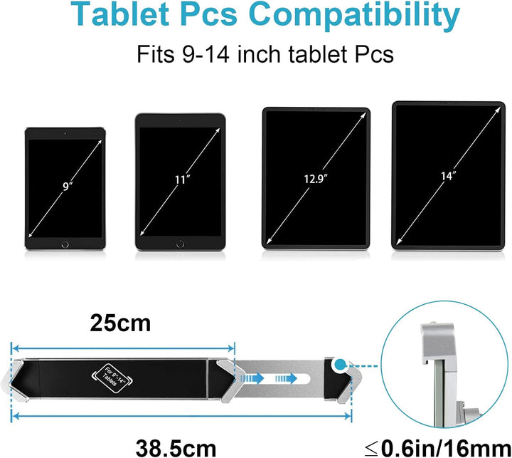 woleyi Wand Tablet Halterung Diebstahlsicherung, Display iPad Halter Anti-Diebstahl, Aluminium Table