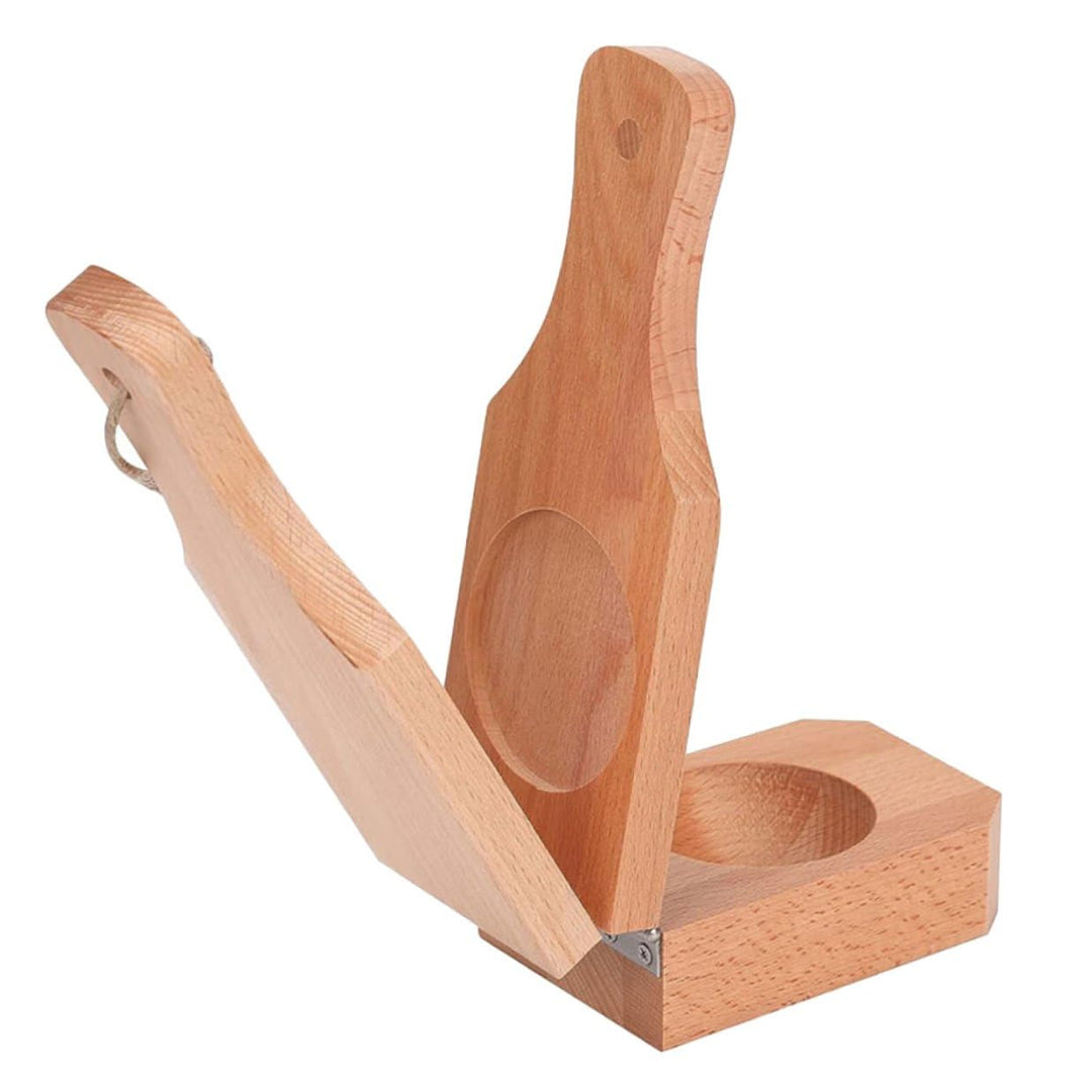 DOITOOL Manuelle Tostones Presse aus Holz mit Ergonomischem Griff Faltbarer Plantain Smasher für Knu