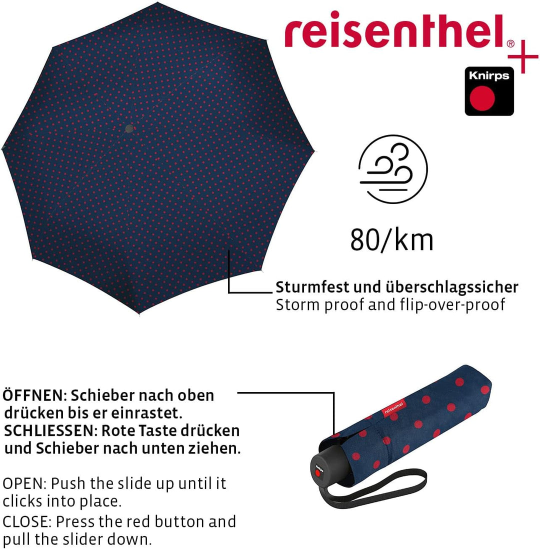 Umbrella Pocket Classic Mixed dots red, Mixed Dots Red