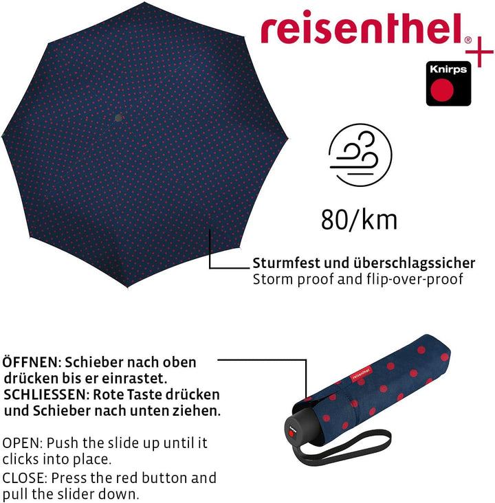 Umbrella Pocket Classic Mixed dots red, Mixed Dots Red