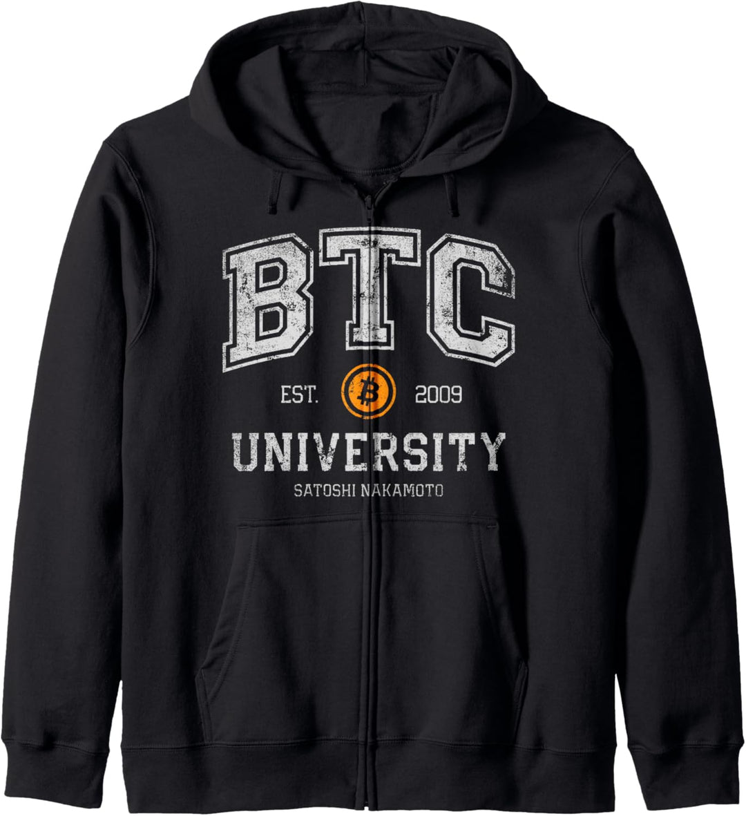Bitcoin BTC University College Crypto Currency Blockchain Kapuzenjacke