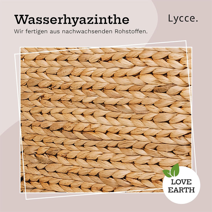 Lycce Wäschekorb mit Deckel 27L Nischenwäschekorb, natur (Gr. 1) Grösse 1, Grösse 1