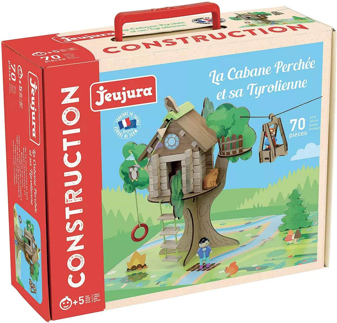 Jeujura J8220 La cabane perchée et sa tyrolienne-70 pièces Zubehör für Babypuppen, bunt