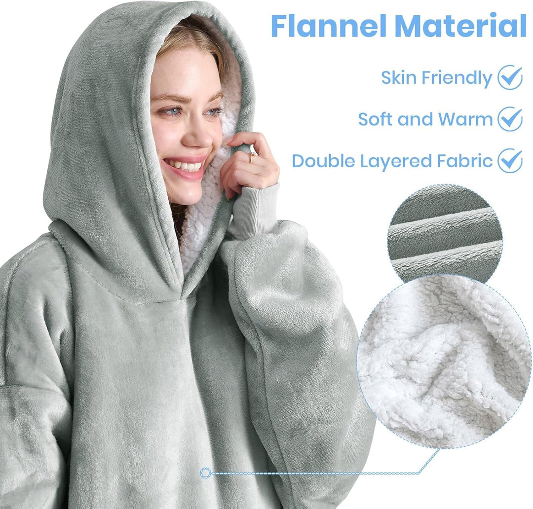 Good Nite Decke mit Ärmeln für Frauen und Männer Sherpa kuscheldecke Tragbare Decken Adult Cosy Swea