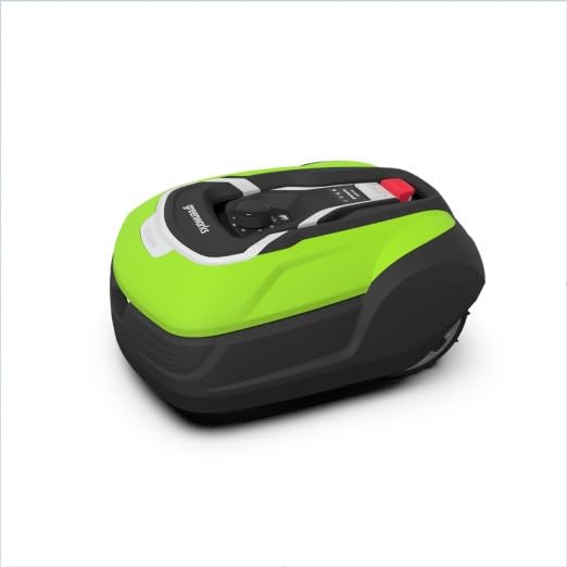 Greenworks Optimow 15 Rasenmäherroboter für Rasenflächen bis 1500 m2 mit 35 % Gefälle, extrem leise,