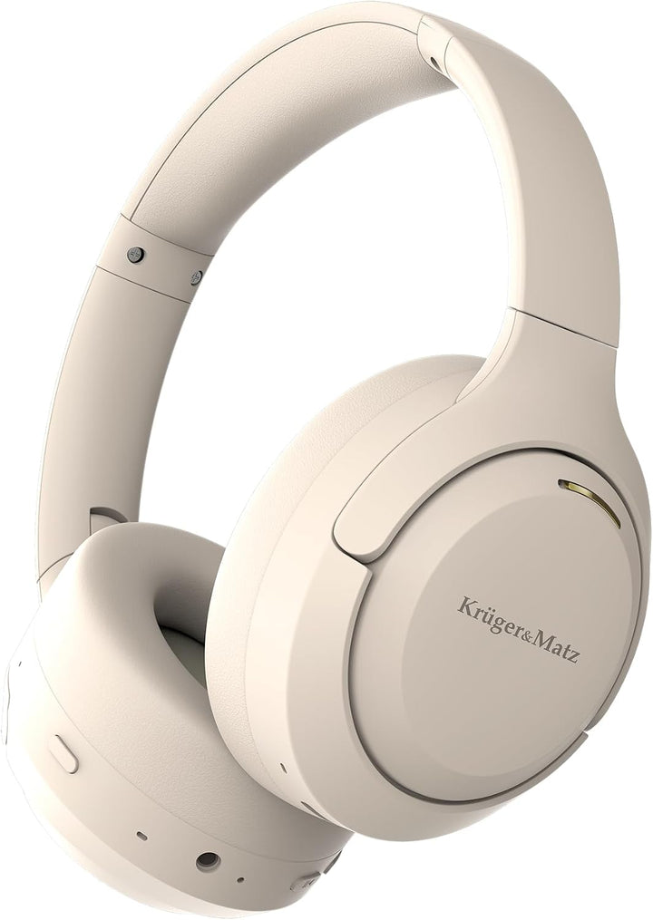 Krüger&amp;Matz Drahtlose Ohrhörer mit ANC F8A Eingebautes Bluetooth Mikrofon 5.4 Beige
