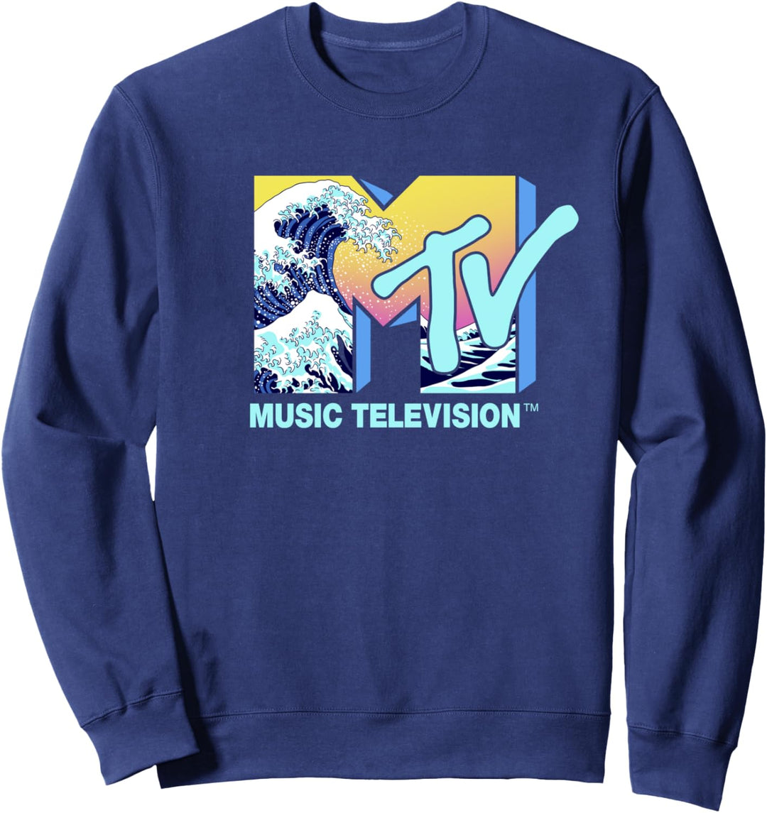 MTV Music Television Wave Logo Fill Sweatshirt