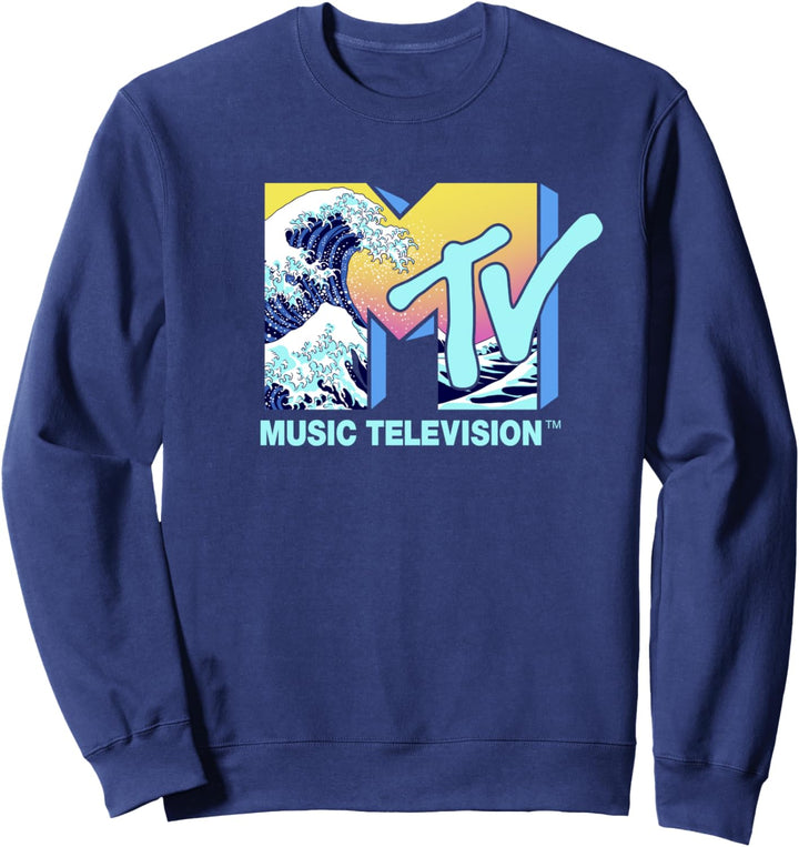 MTV Music Television Wave Logo Fill Sweatshirt