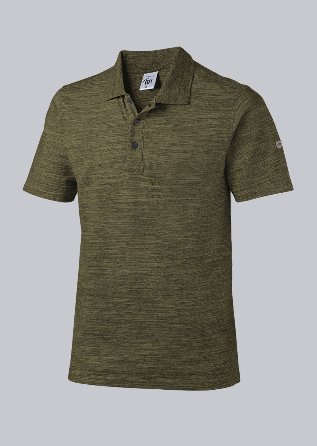 BP 1712-232-73-L Unisex-Poloshirt, Space-Dye-Stoff, 1/2 Ärmel, Polokragen, 195,00 g/m² Stoffmischung