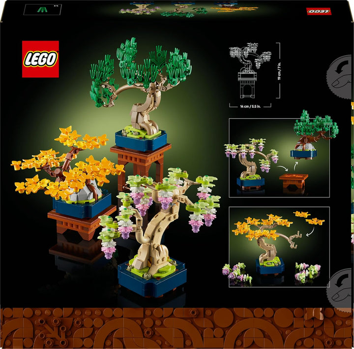 LEGO Botanicals Mini-Bonsais - Bonsai zum Bauen & Ausstellen - Kreative Deko Blumen - Ginkgo, Schwar