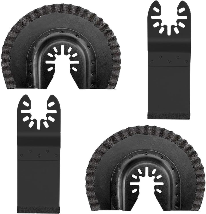 LEILUO 4 Pcs Hartmetall Multitool Sägeblätter Set zur Fugenentfernung Universal Oszillierendes Werkz