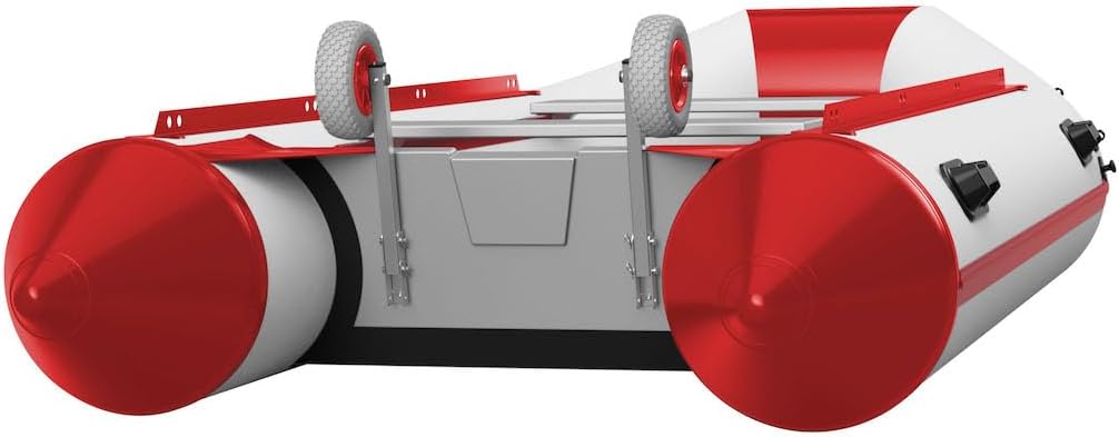 SUPROD Heckräder Slipräder Schlauchbooträder Transporträder klappbar Edelstahl ET200 grau/rot, grau/