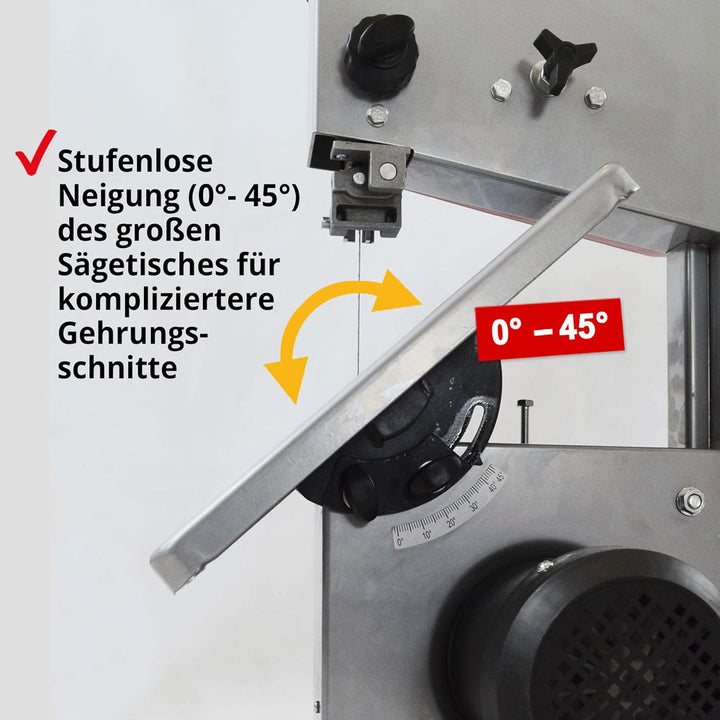 Bandsäge – 250 Watt Power für Hobby und Profi Arbeiten mit Holz und Metall – max. Schnitthöhe 85 mm,