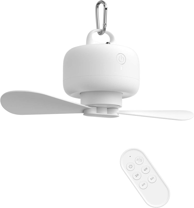 JISULIFE 8000mAh Camping Ventilator Batteriebetrieben, USB Wiederaufladbar mit Fernbedienung, Abnehm